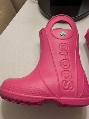 Crocs Gl Kids Handle It Rain Boots Big kids Size 11 Pink